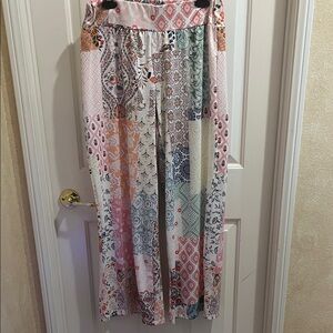 Women's Patchwork Wide Leg Pants